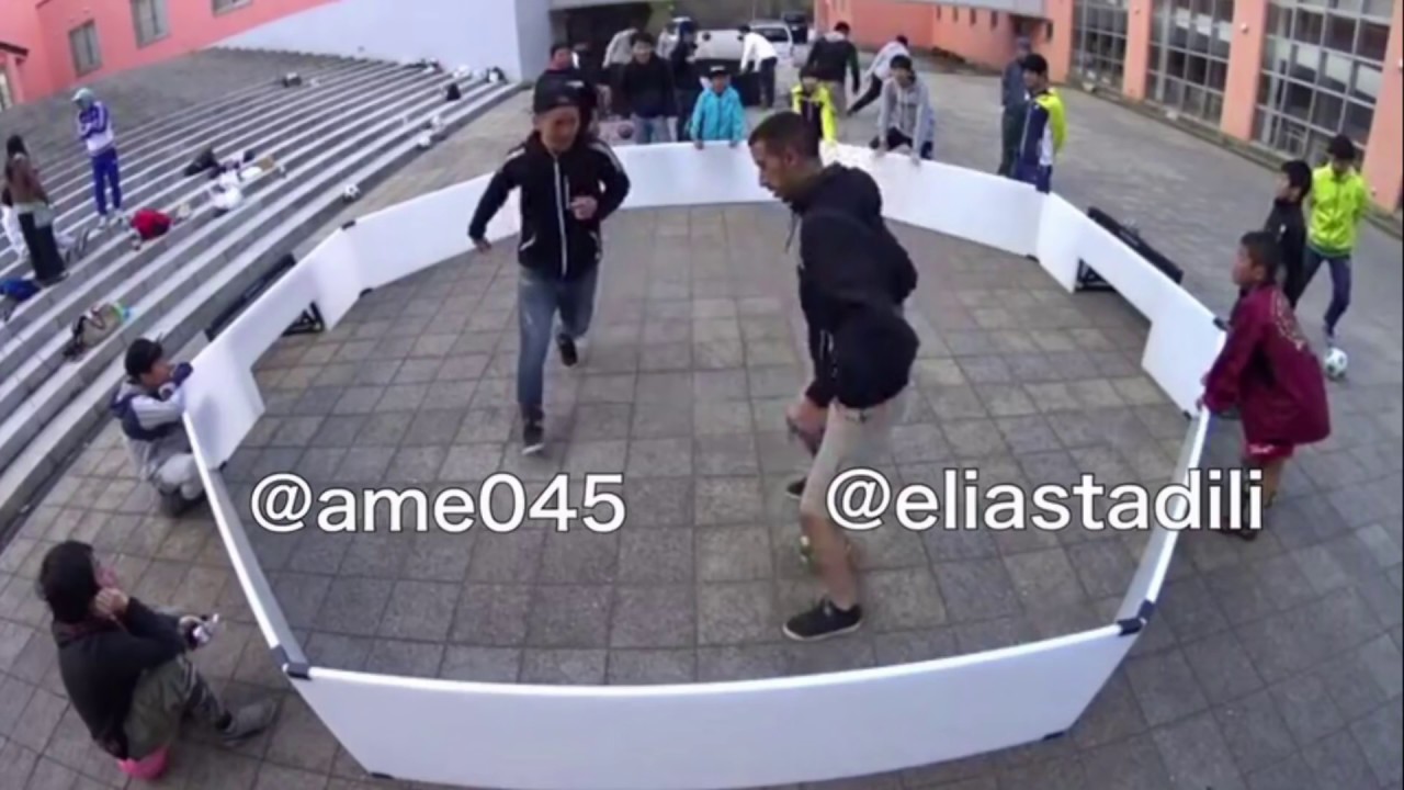 panna battle ：elias tadili vs ame045 PannaHome streetsoccer straatvoetbal groundmoves