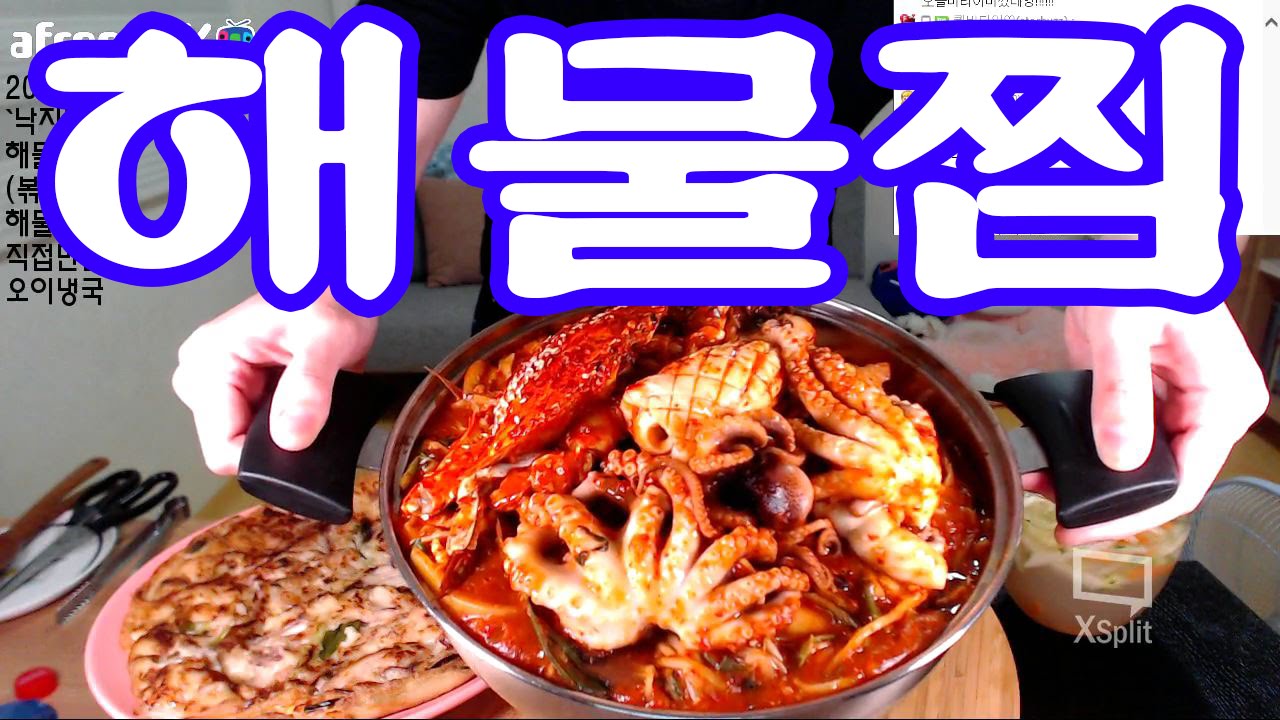 입짧은 햇님의 먹방~!mukbang(채팅)(해물찜,해물파전 160801)