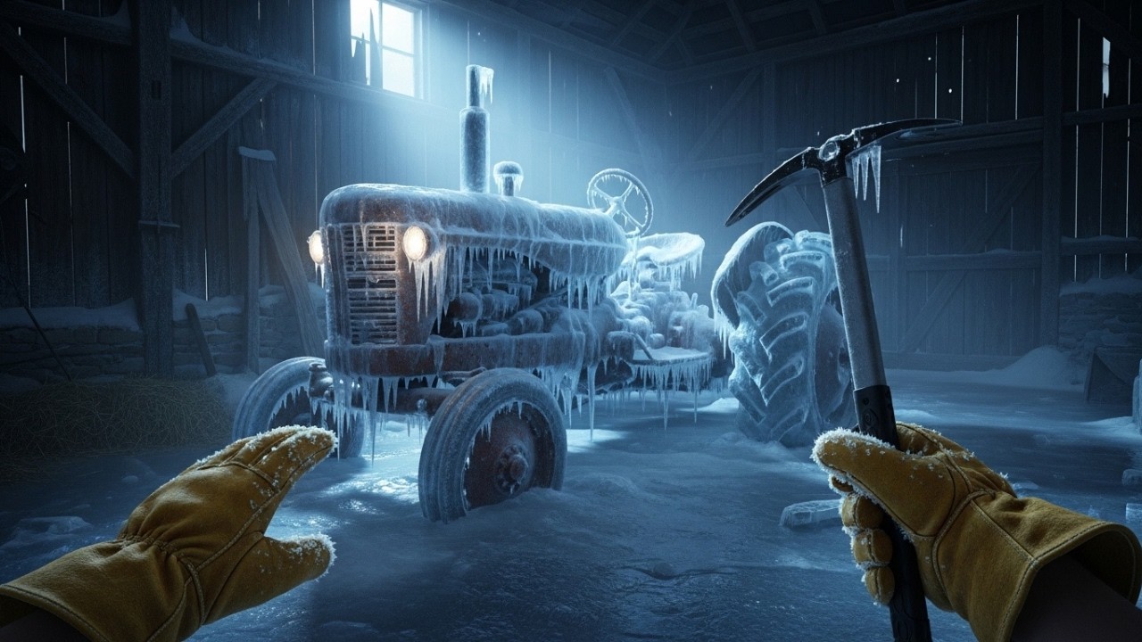 I Found a Vintage Farm Tractor Frozen Solid in Abandoned Barn | POV ASMR Restoration