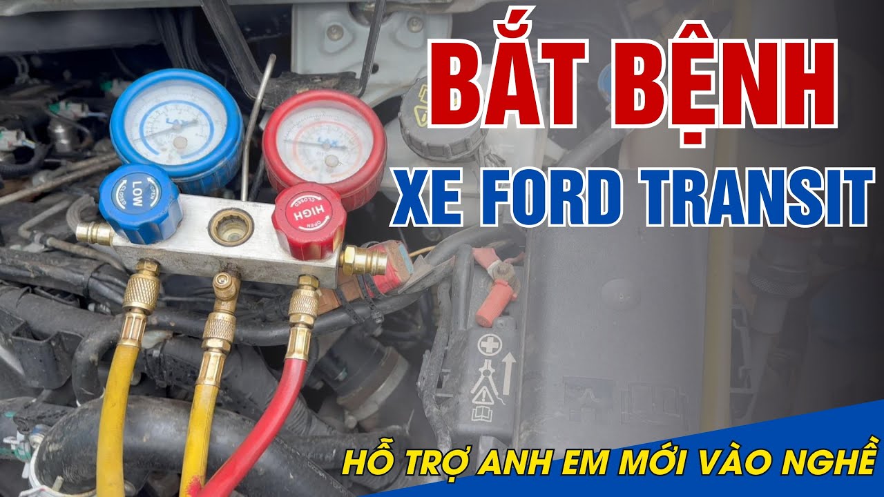 Xử lý bệnh thiếu gas máy lạnh trên xe Ford Transit | NGUYÊN ÔTÔ