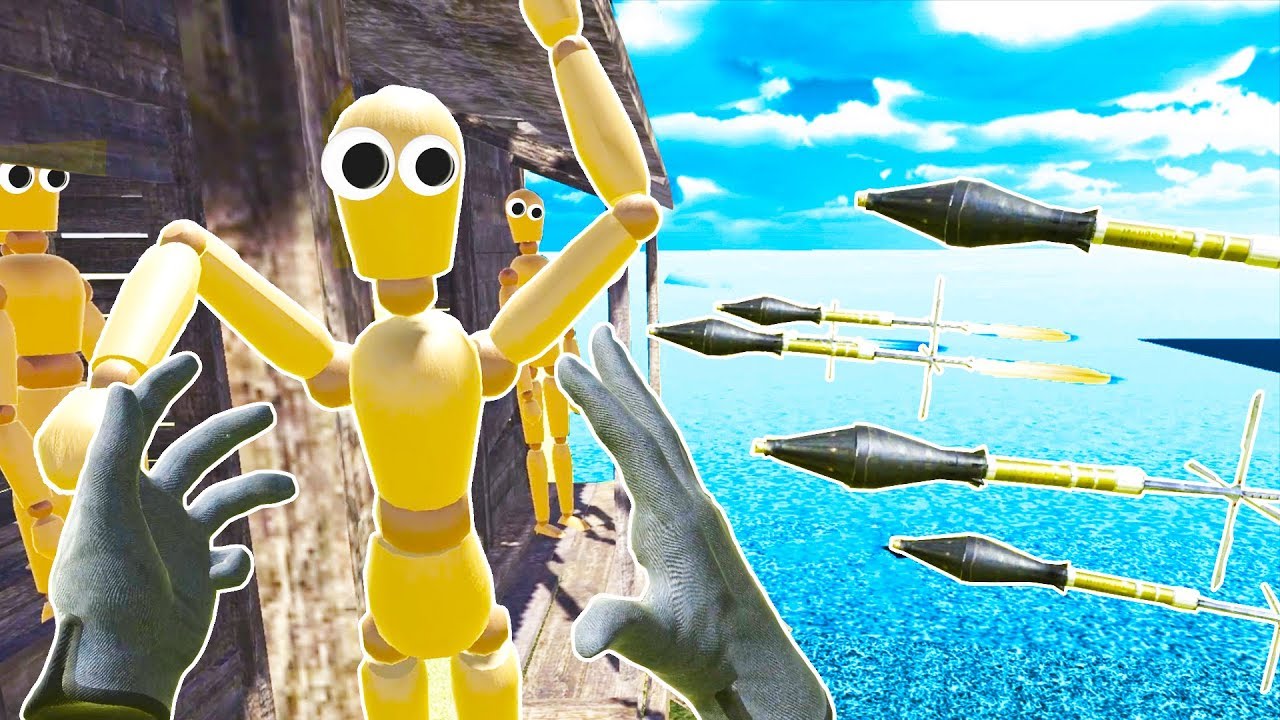 I Launch a Butt Ton of RPGs at These Poor Dummies in Disassembly VR Sandbox!