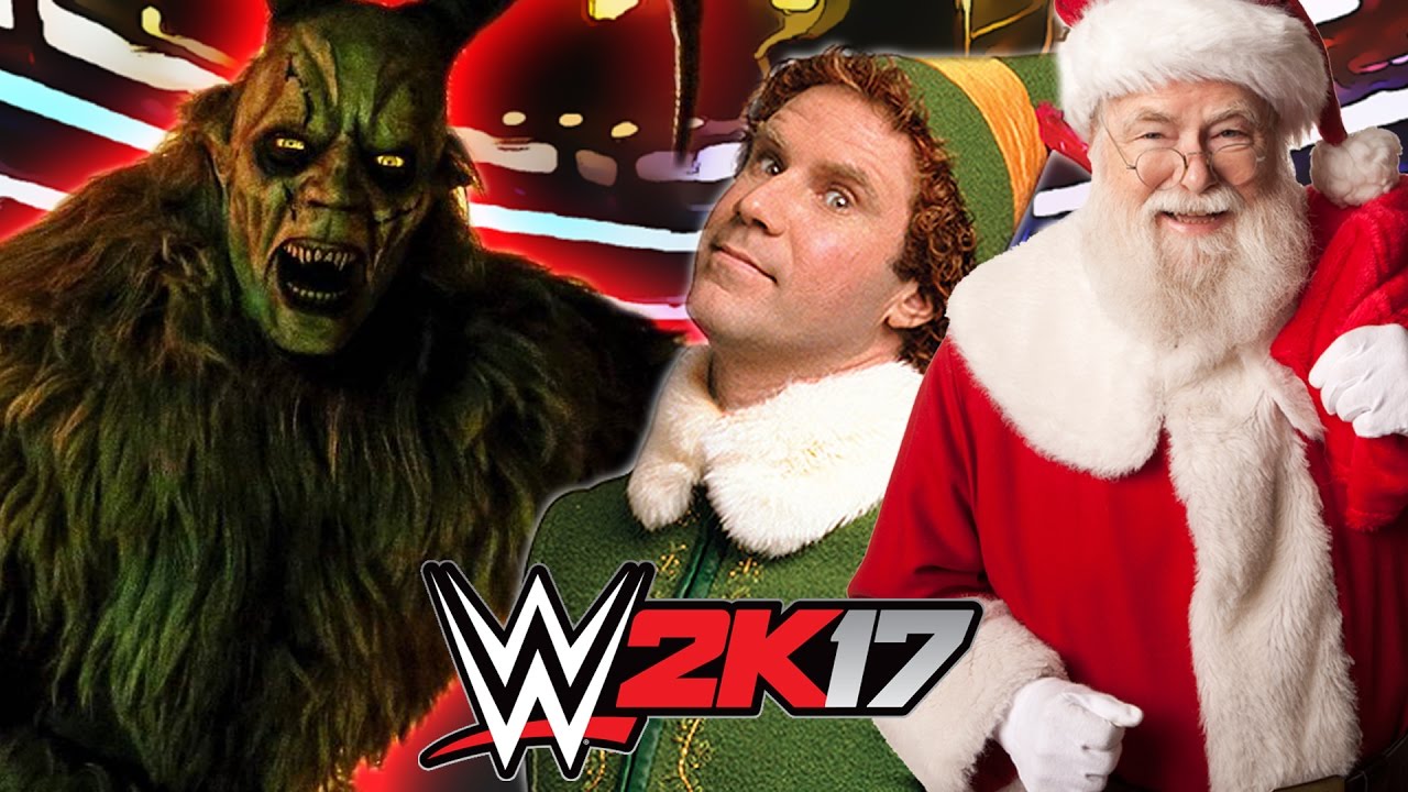 SANTA CLAUS AND ELF'S VS KRAMPUS | WWE 2K17