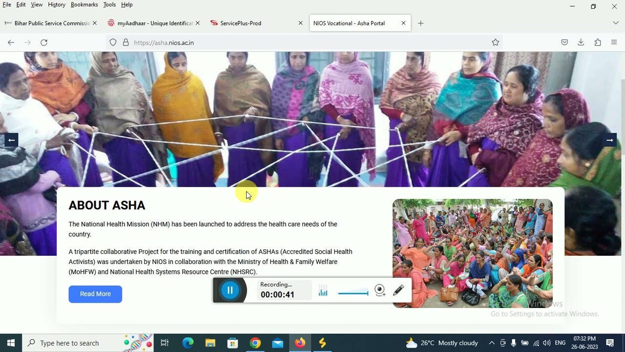 asha correction from nios online||asha corection nios