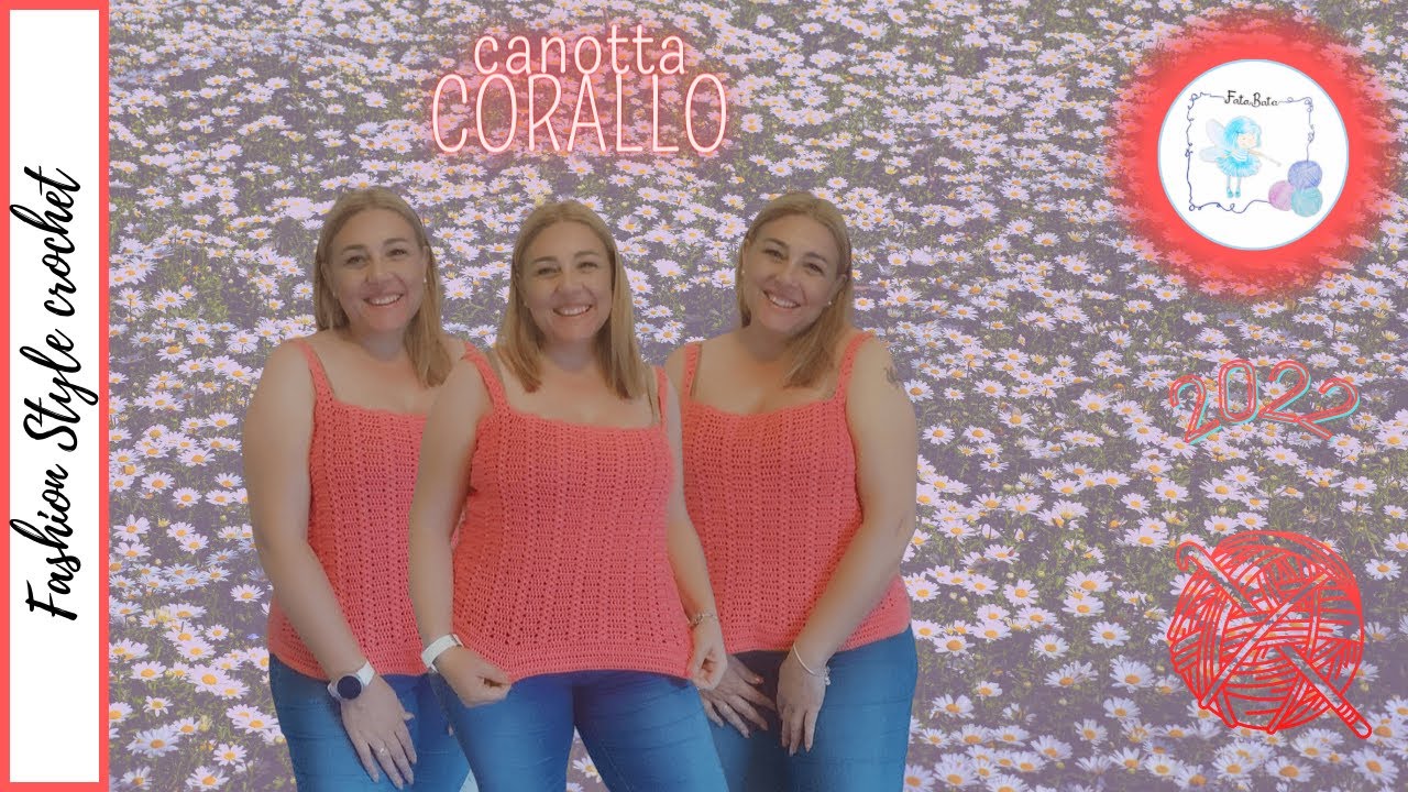 TUTORIAL: canotta CORALLO all'uncinetto  #uncinettofacile #topcrochet #topuncinetto #fattoamano