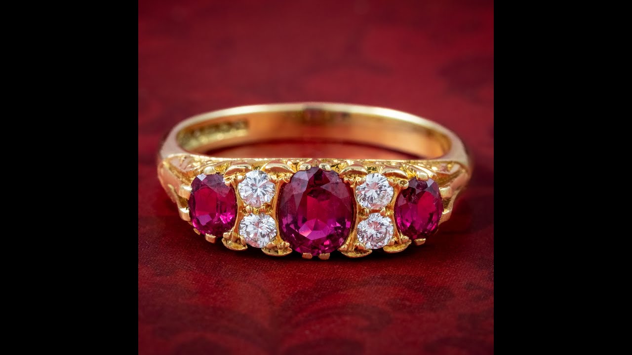 Vintage Ruby Diamond Ring 1ct Of Ruby Dated 1972