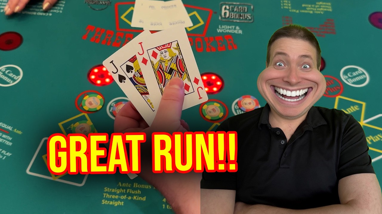 MORE GREAT LUCK ON THREE CARD POKER IN LAS VEGAS!! #poker #threecardpoker #ultimatetexasholdem