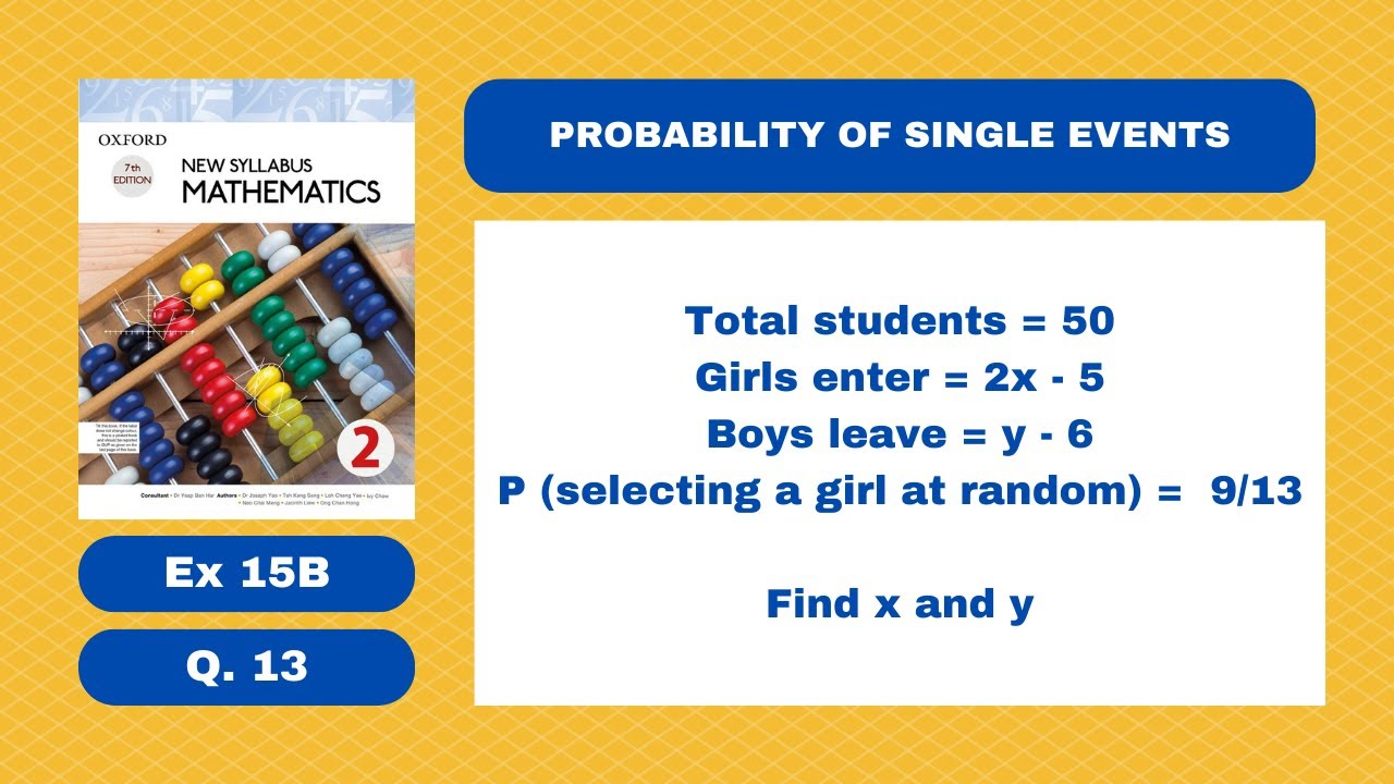 Exercise 15B Question 13 | Mathematics D2 7th Edition | IGCSE & O Level
