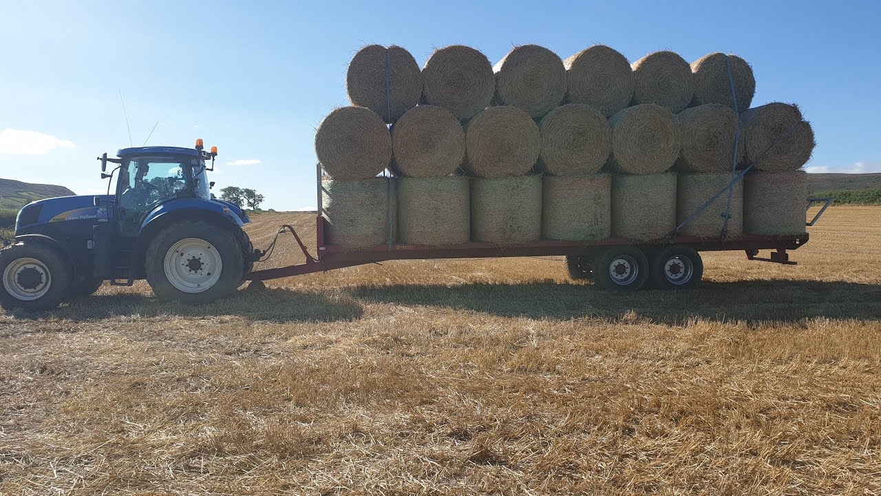 CARTING STRAW, HOW TO TIE DOWN A LOAD WITH ROPE
