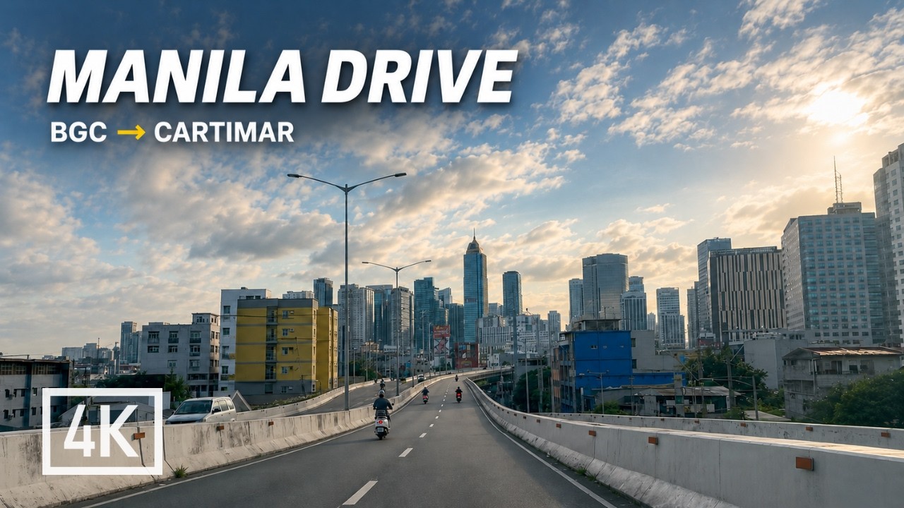4K 清晨行车｜BGC 出发前往 Cartimar｜安静的马尼拉早晨 4K Pre-Dawn Drive