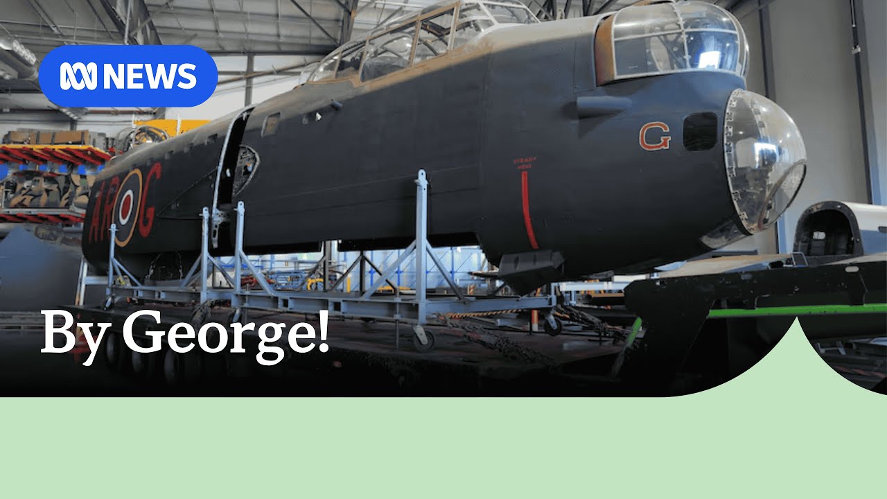 Iconic 'lucky' bomber G for George returns to the Australian War Memorial | ABC NEWS