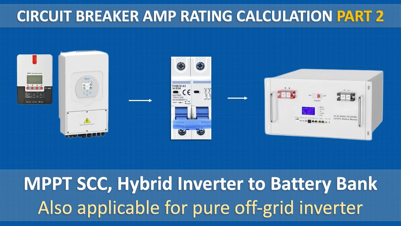 Part 2 Kalkulasyon ng Circuit Breaker Mula SCC o Hybrid Inverter Papuntang Battery Bank
