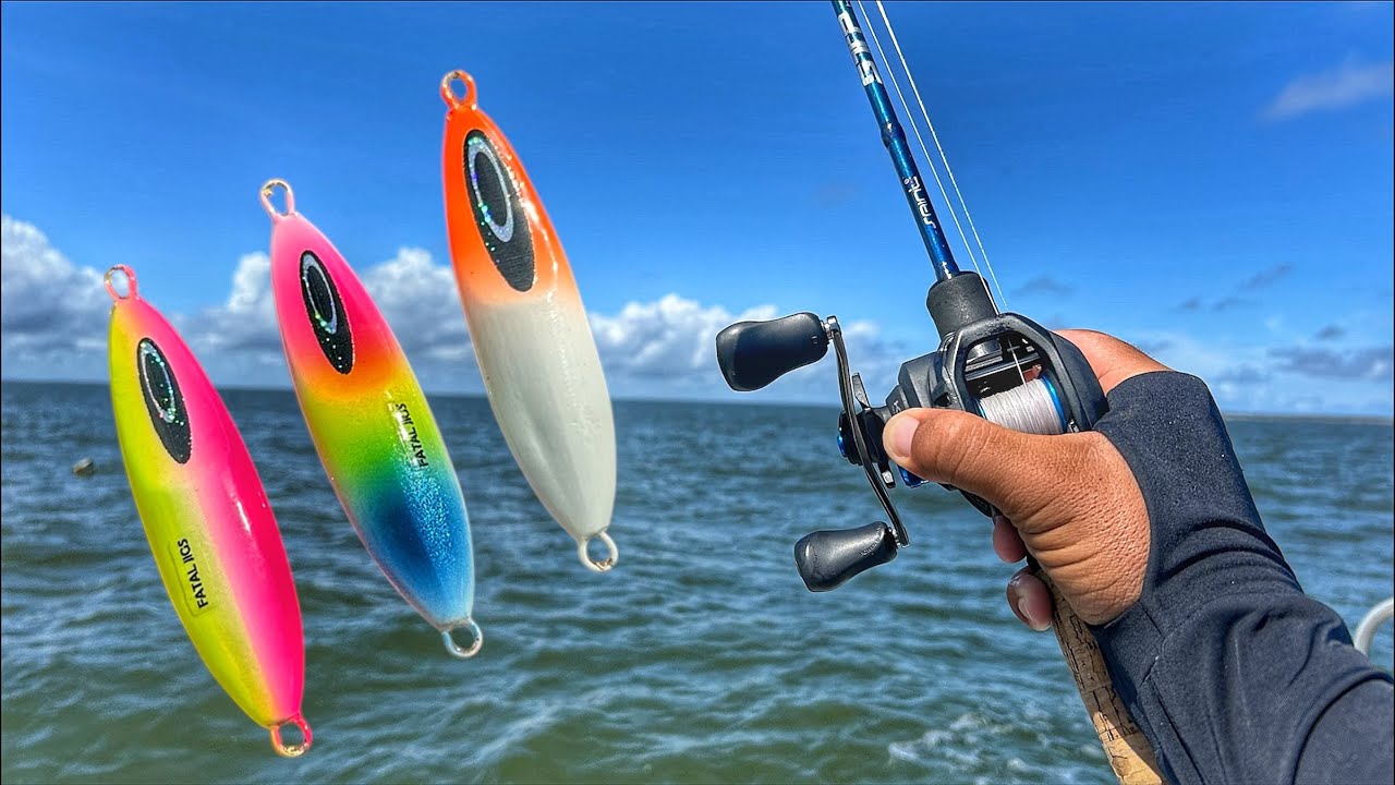 PESCAMOS VÁRIAS ESPÉCIES DE PEIXE NO MESMO LUGAR! PESCARIA NA COSTEIRA COM JUMPING JIGS! 