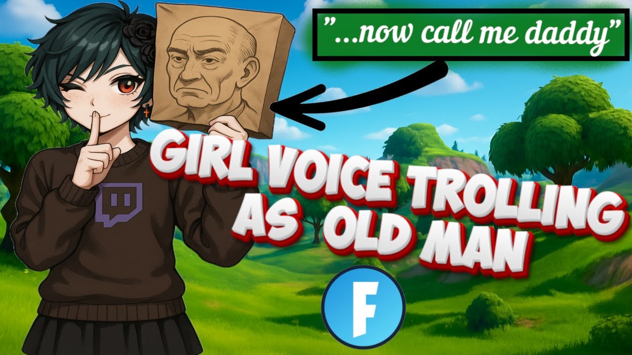 Girl Voice Trolling As CREEPY Old Man | Fortnite Trolling