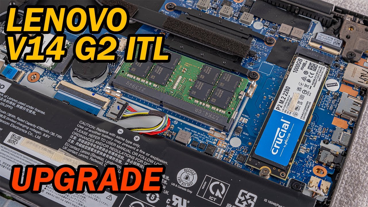 Обновите ноутбук💻Lenovo V14 G2 ITL | Установка/замена SSD в M.2, оперативной памяти и 2,5-дюймовом