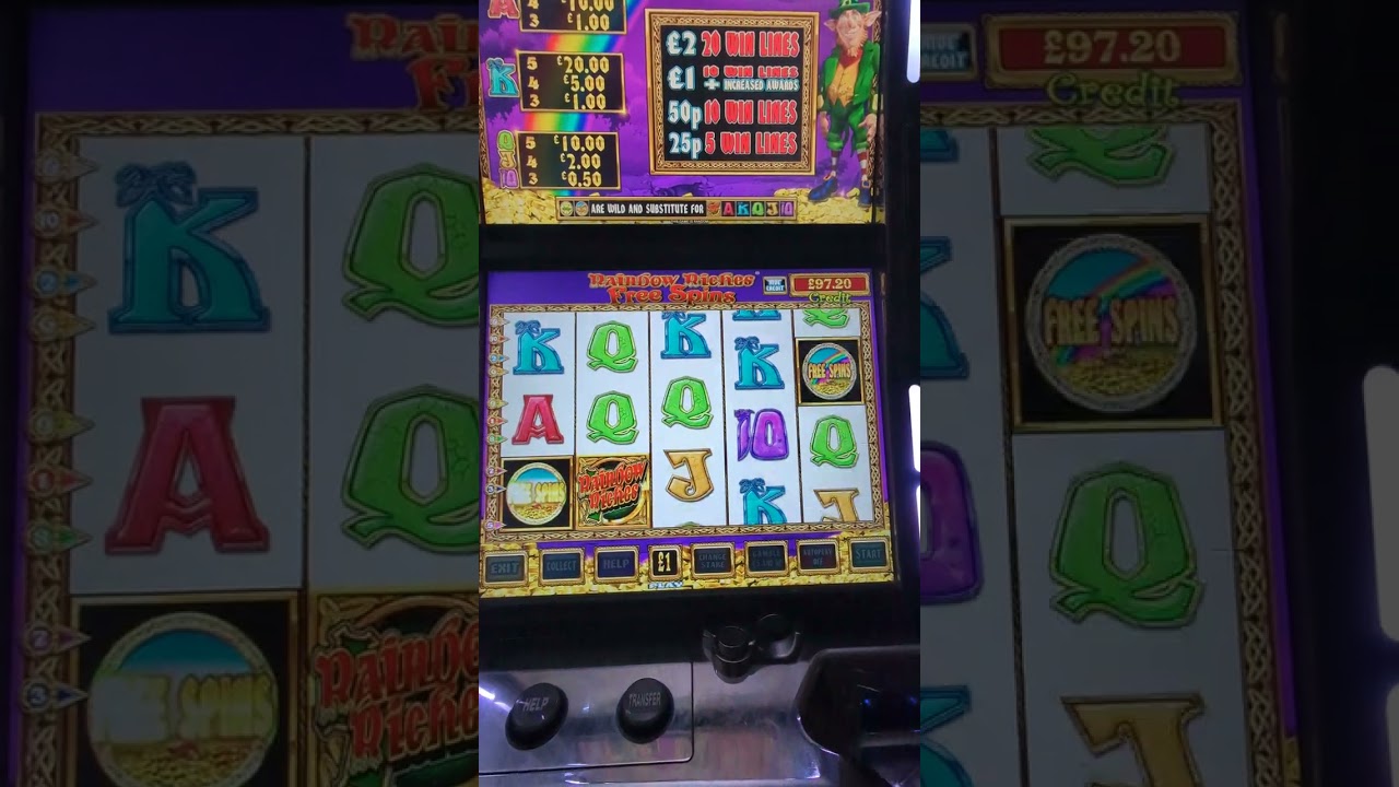 Rainbow riches free spins gameplay on the t7 fruit machine