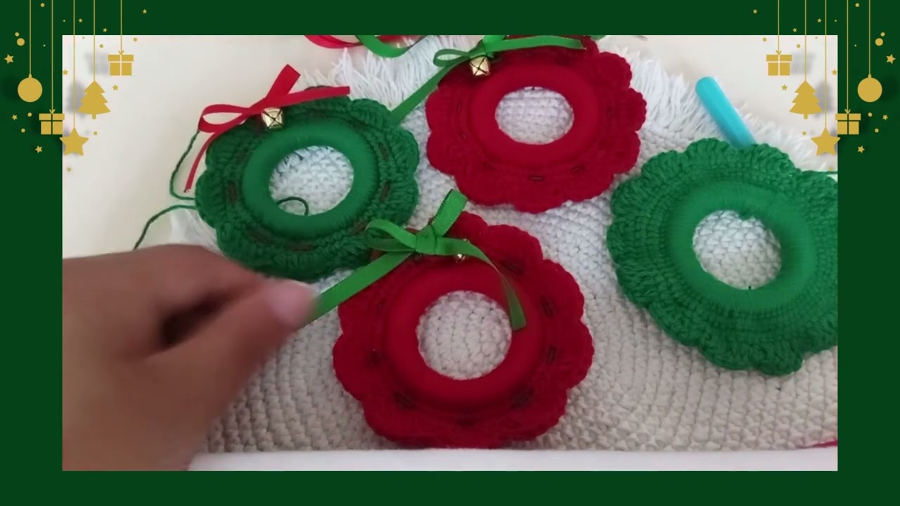 PORTA SERVILLETAS navideño Tejida a crochet