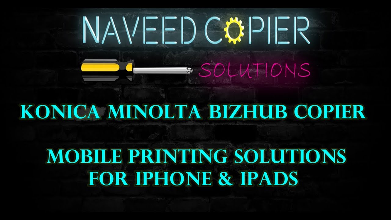 Konica Minolta Bizhub Mobile Printing, Air Print