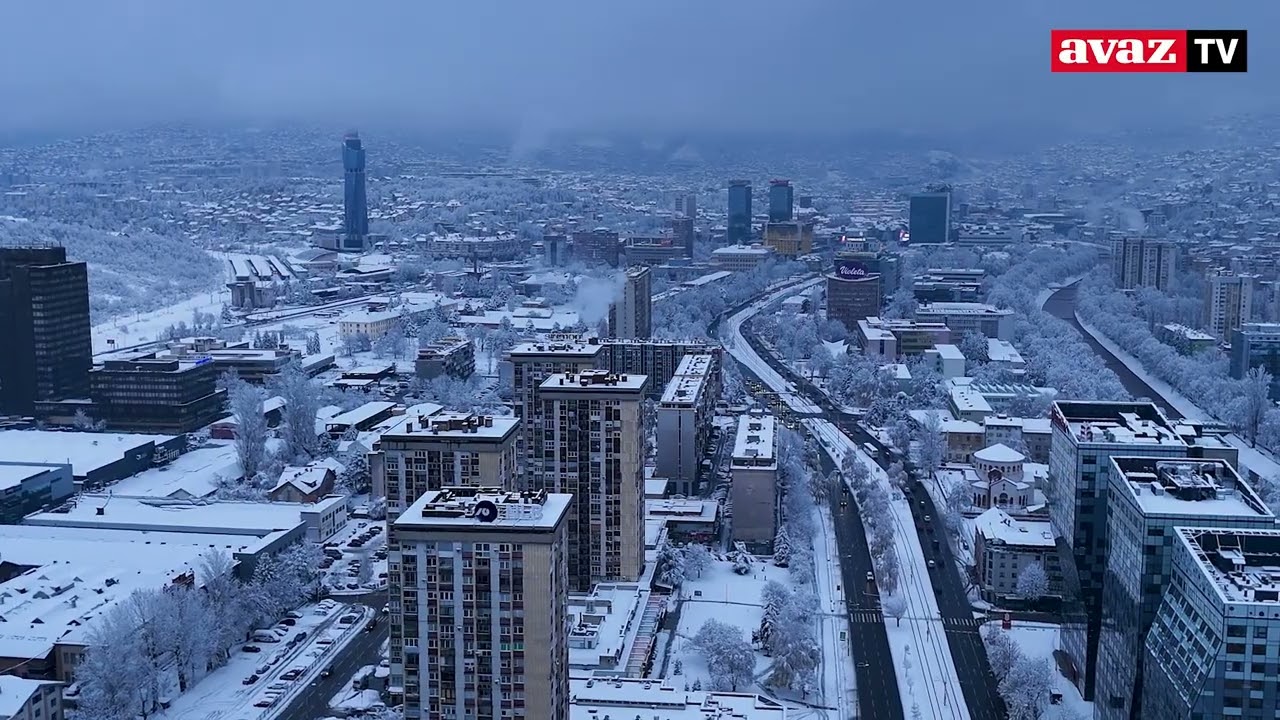 Snimak dronom: Pogledajte kako izgleda Sarajevo nakon što je pala velika količina snijega