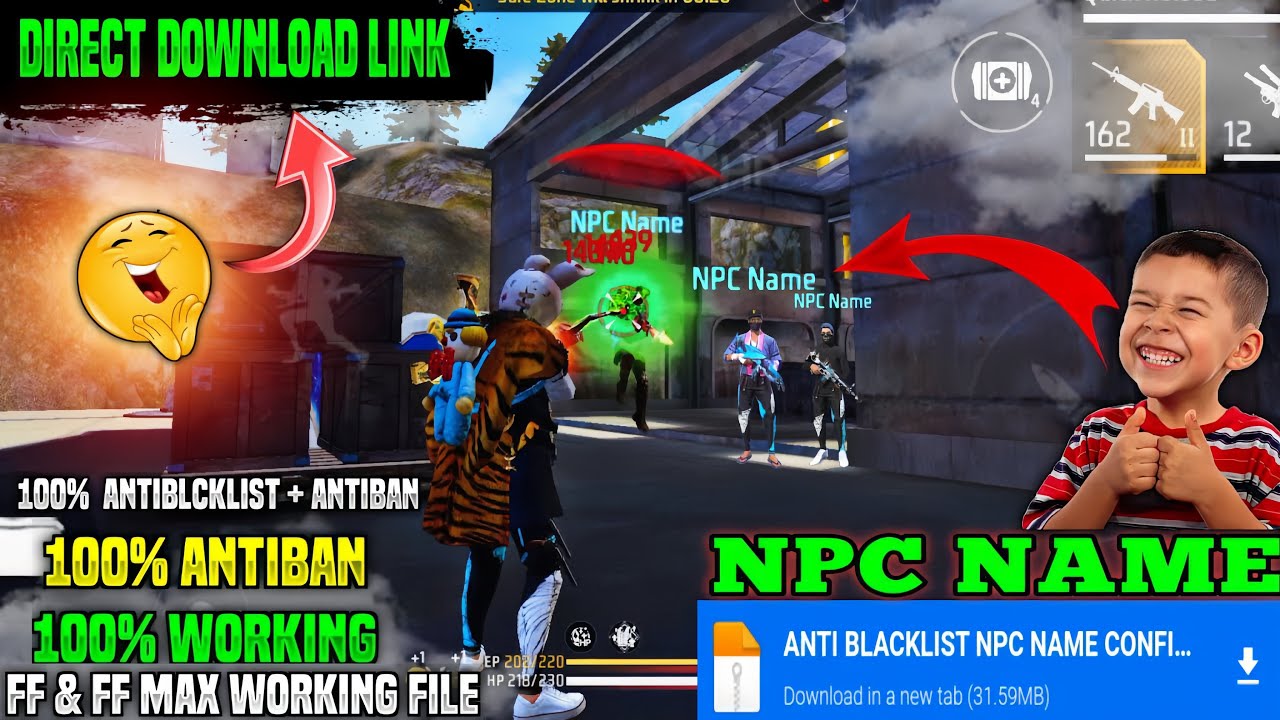 Drag Headshot + Npc Name File OB52 Update Config File Free Fire Headshot Config File OB52 Update
