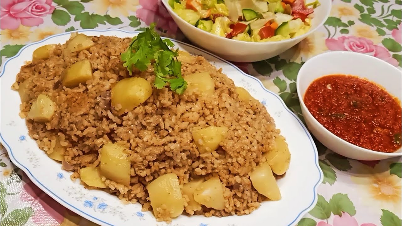 (مدفونة البطاطس مع صلصة الفلفل الحار) أكلة اقتصادية بطعم رائع وفى منتهى السهولة👌😋