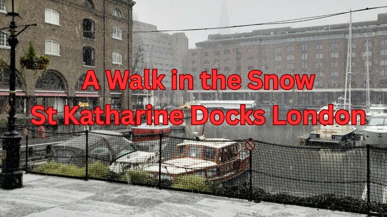 A Walk in the Snow St Katharine Docks London England #welcometolondon #londonwalk #londonhistory