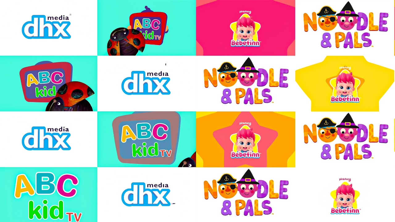 Логотип Noodle & Pals, логотип dhx media, заставка с логотипом Bebefinn и заставка детского телек...