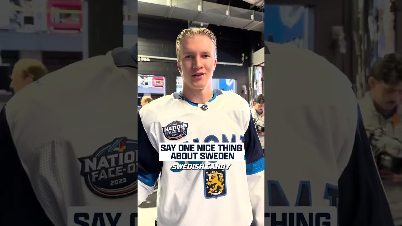 Finnish team is asked to say one nice thing about Sweden 😭 #finland #hockey