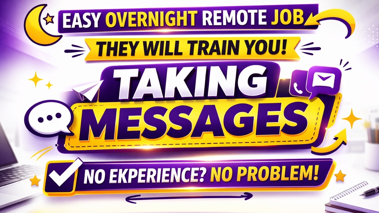 Overnight Remote Job | Work From Home Answering Service Taking Messages