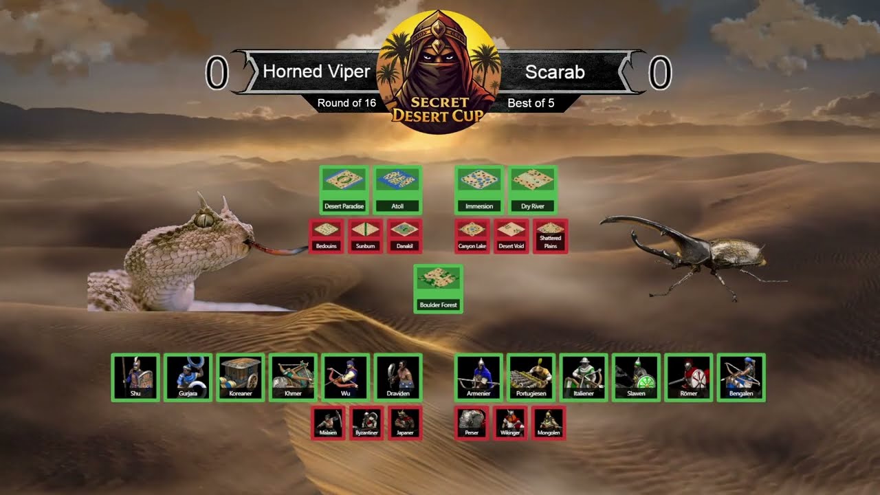 Secret Desert Cup - Horned Viper vs. Scarab - Ro16 Bo5