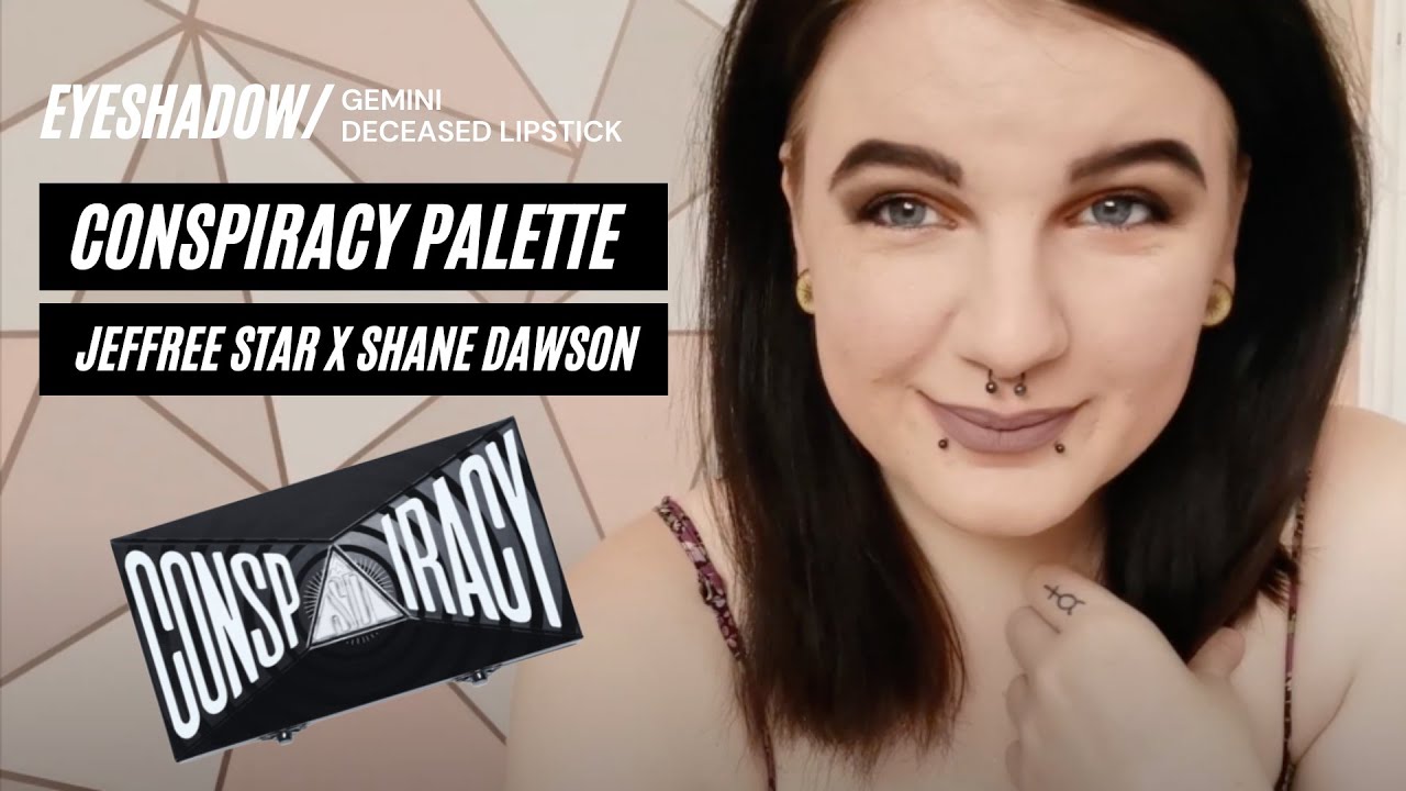 SHANE DAWSON X JEFFREE STAR Conspiracy Palette, Unboxing, Swatches & Liquid Lipstick Gemini/Deceased