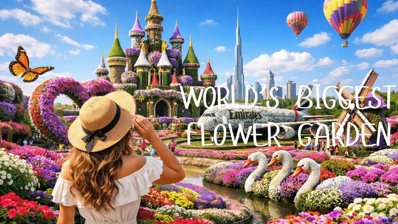 Dubai Miracle Garden in 4K 😍 | World’s Most Beautiful Flower Garden