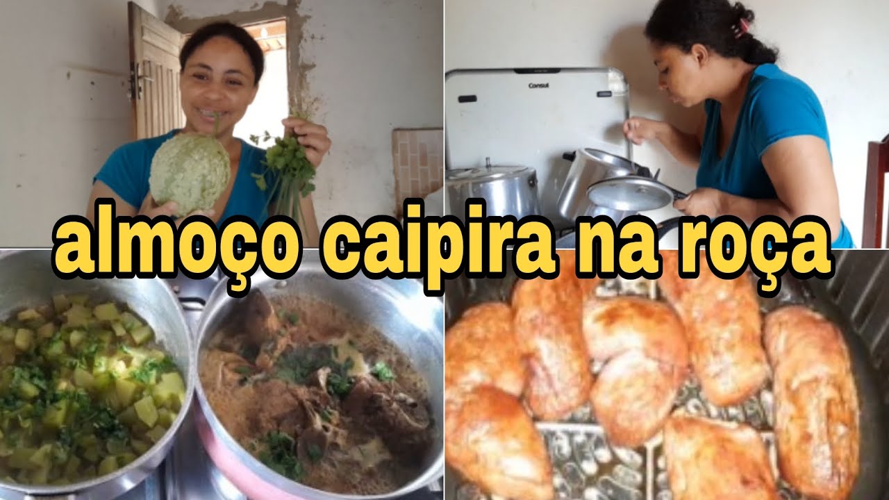 ALMOÇO NA ROÇA CASA DA IRMÃ PAULINHA TUDO MUITO SIMPLES 