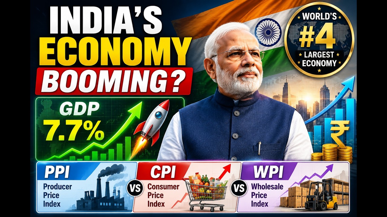 India Becomes World's 4th Largest Economy! GDP Growth, Inflation & PPI Explained   #IndianEconomy