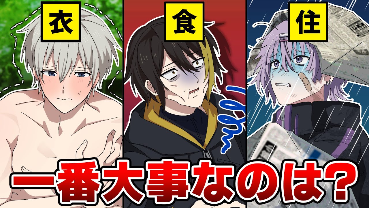 【衣住食】なくなったら一番困るのはどれ？