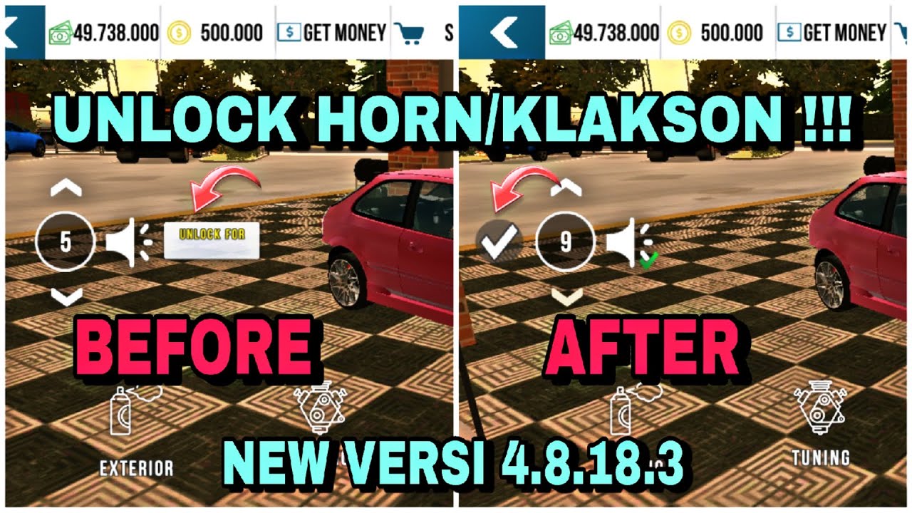 UNLOCK HORN/KLAKSON PREMIUM NEW VERSI CAR PARKING MULTIPLAYER 4.8.18.3
