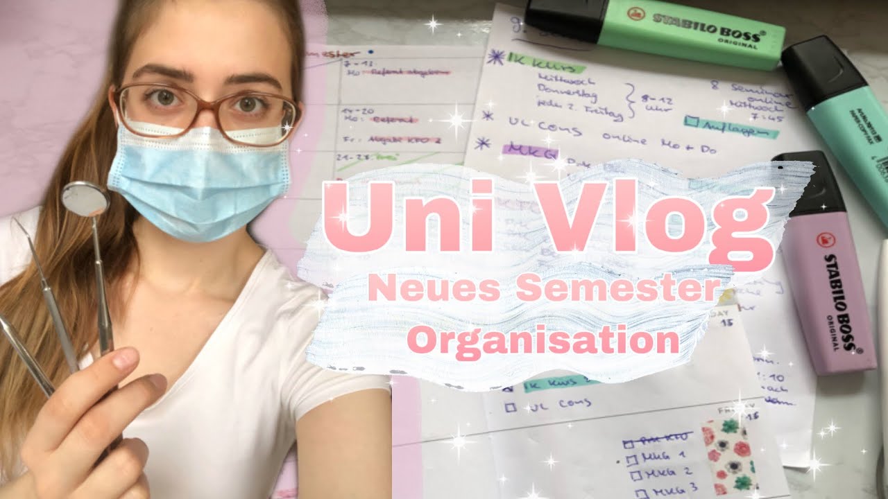 Uni Wochen Vlog 🦷🎓📚 Organisation im neuen Semester l Studium Zahnmedizin