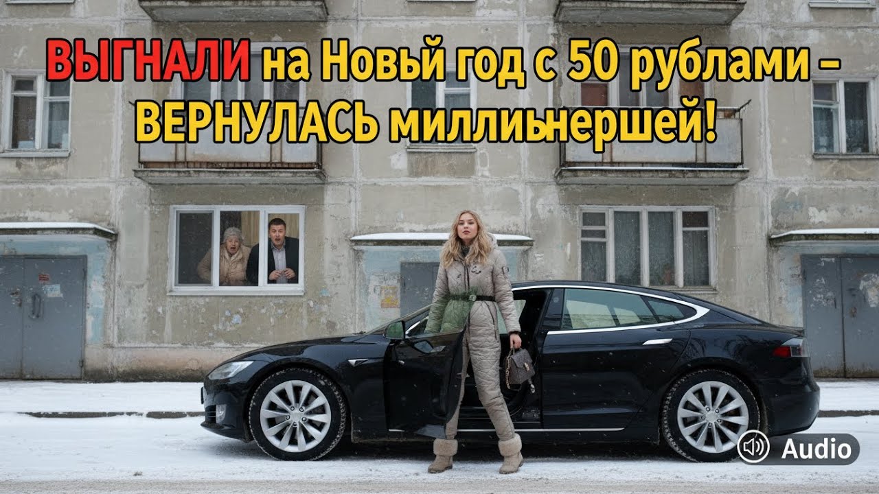Родители выгнали дочь на Новый год с 50 рублями – через 5 лет она вернулась на Тесле.