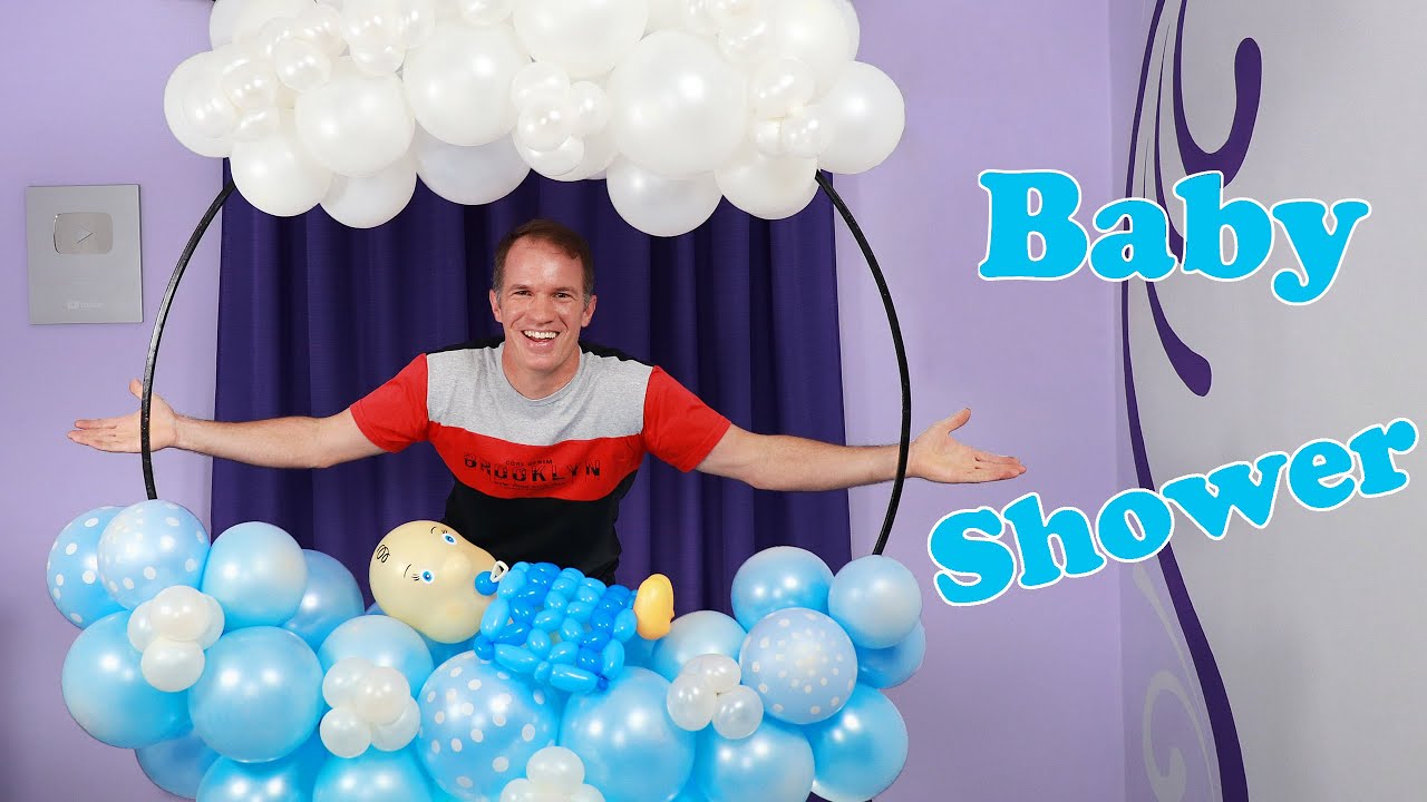 decoracion para BABY SHOWER - adornos para baby shower niño o niña - aro de globos - Gustavo gg