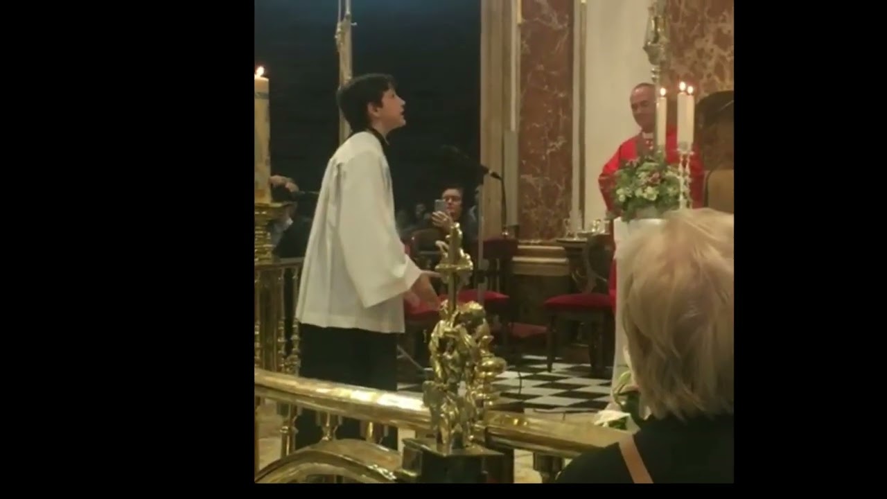 La puntaeta Poesía de Sito Sanchis a la Virgen de los Desamparados recitada por Pau de la escolanía.