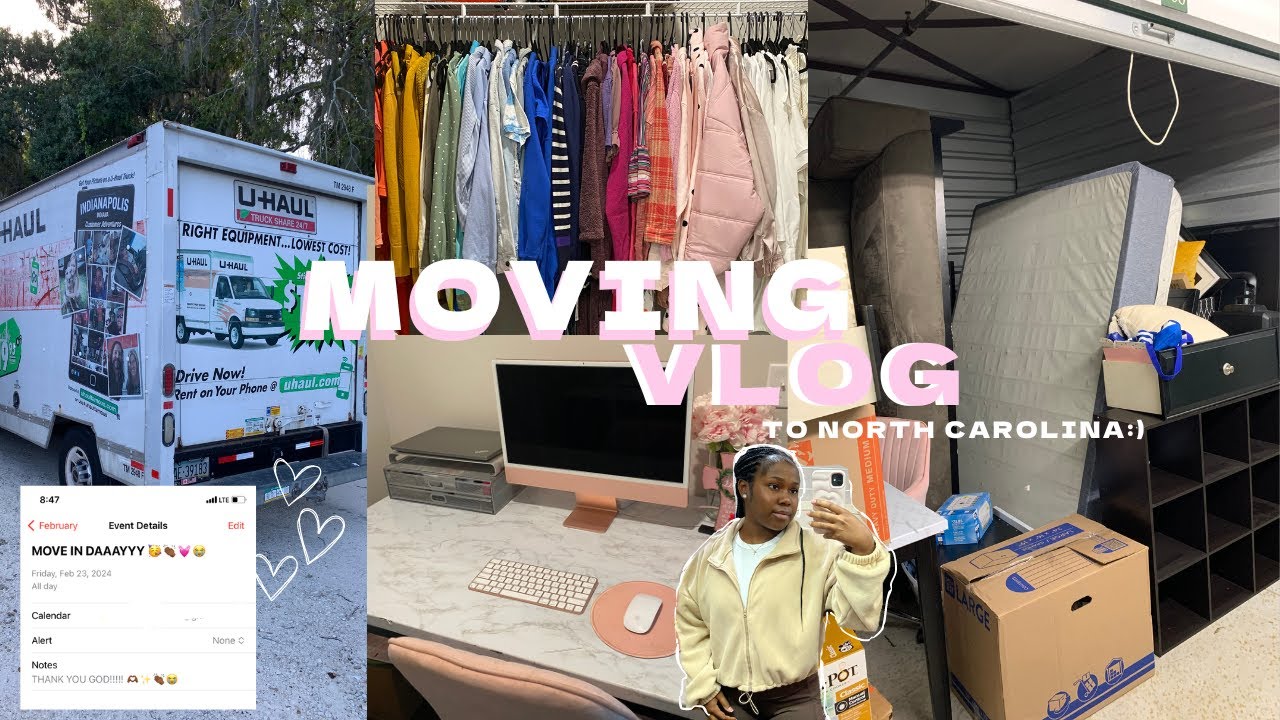 moving vlog 🚚 moving to NC, new apartment, closet organization, shopping, unpacking & more!