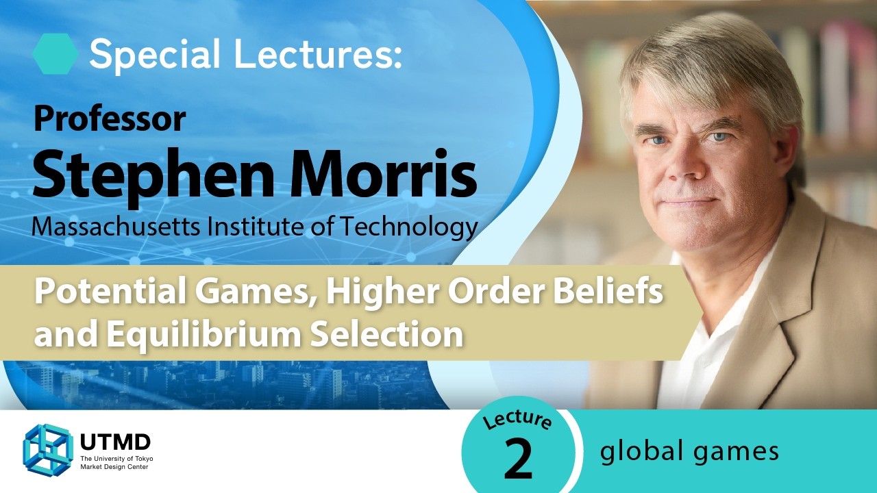 “Potential Games, Higher Order Beliefs and Equilibrium Selection” Professor Stephen Morris #2