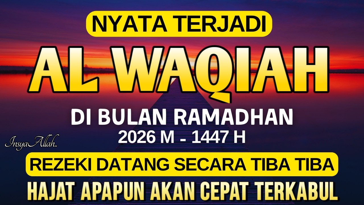 Dahsyat Surat AL WAQIAH 7×, dengarkan hutang lunas ✅, Rezeki mengalir deras, al waqiah merdu