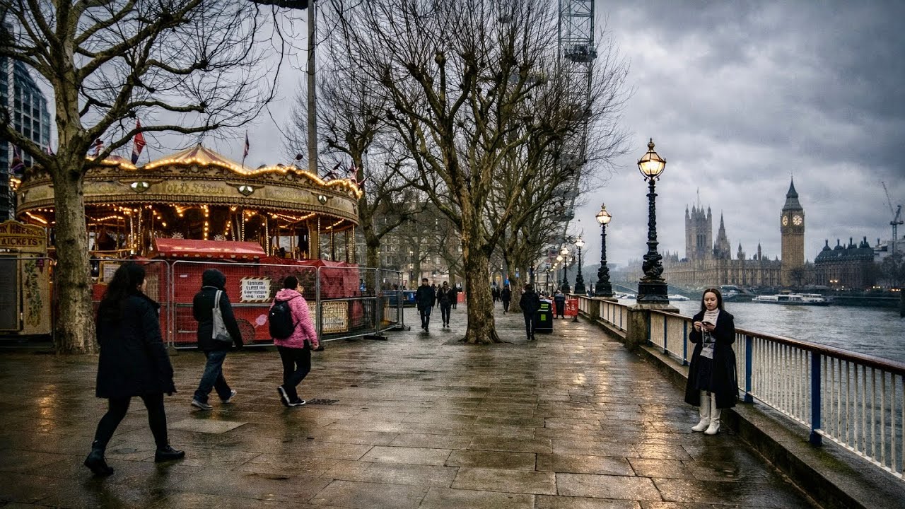 ✨Central London Walk [4K] | Moody Day | Farringdon • Westminster 