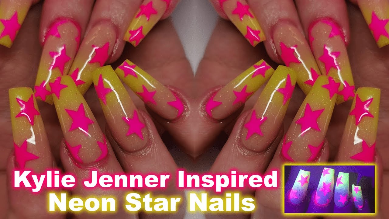 Neon Star's Acrylic Nail Art Tutorial | FX Nails #kyliejennernails