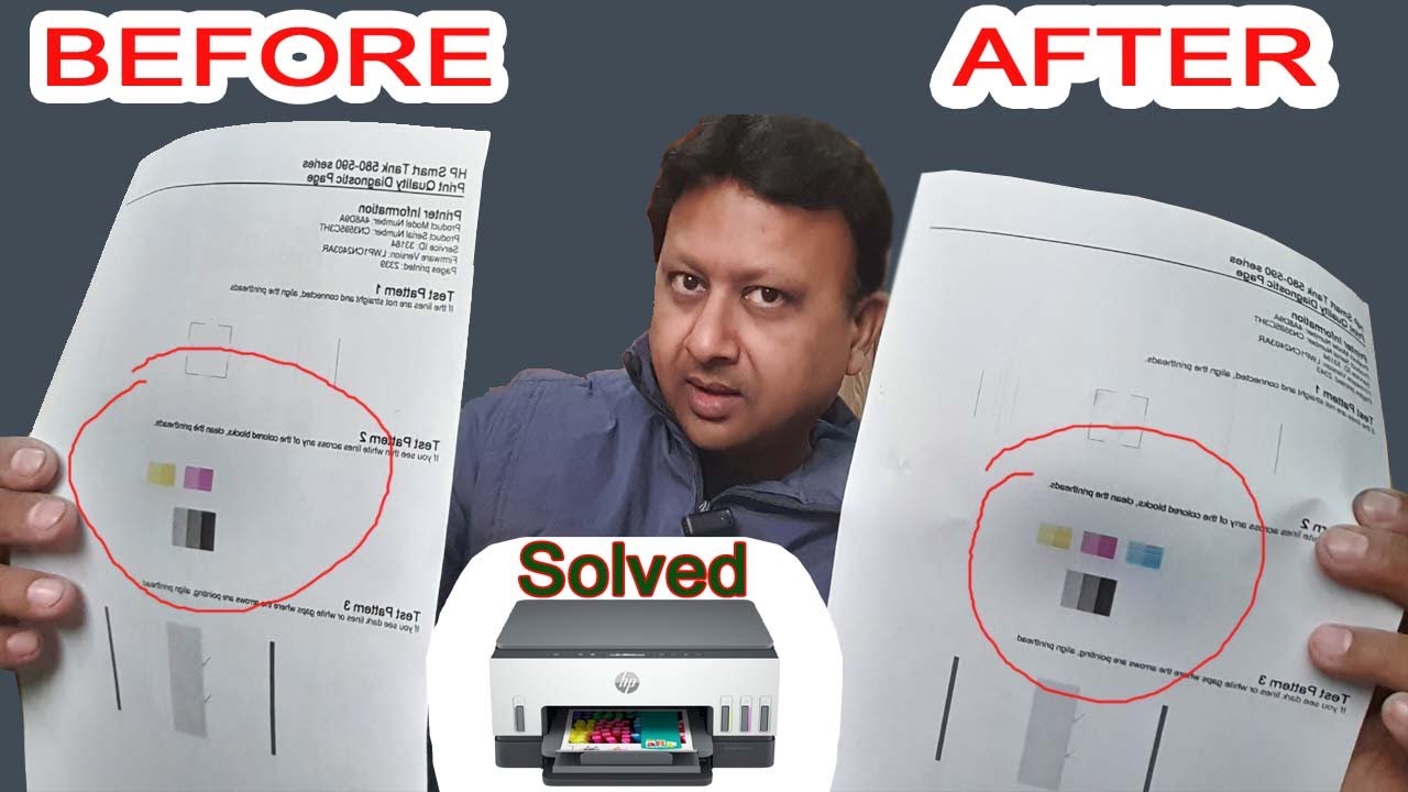 HP Smart Tank - How to Clean Print Head at Home || Not Printing Colour - Fixed