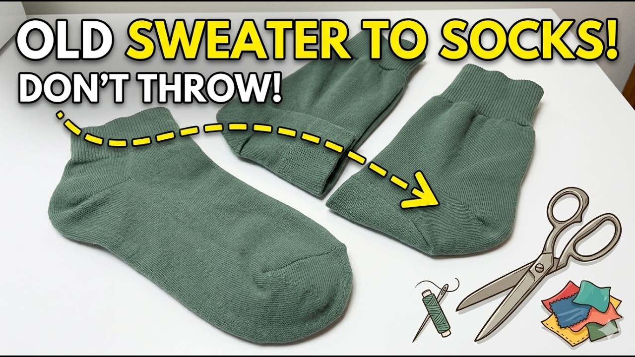 Don’t Throw Away Old Sweaters! Make Socks Instead #diy #recycle #explore