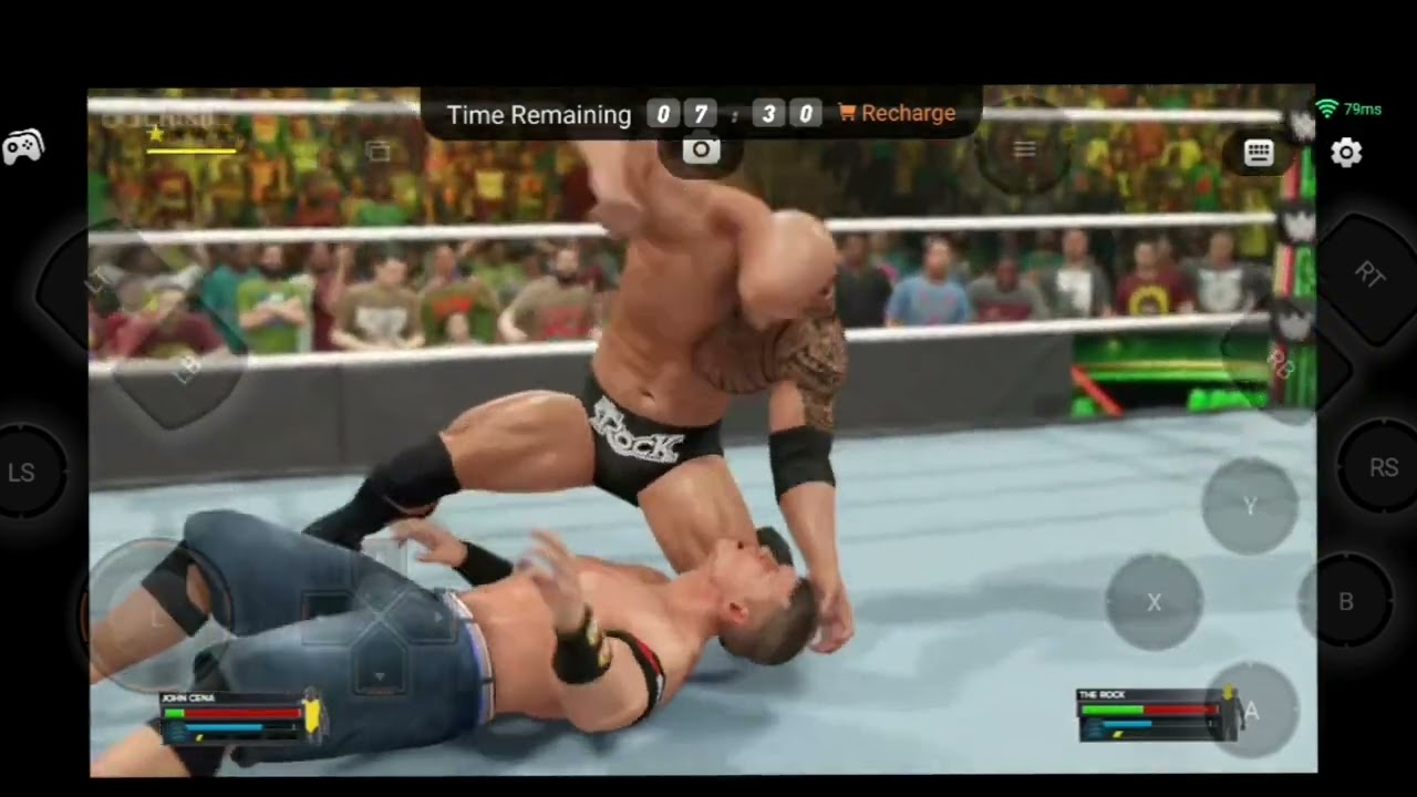 playing wwe2k23 on mobile john cena vs the rock| Wwe games on mobile #wwe2k23 #wwe2k22 #wwe2k20