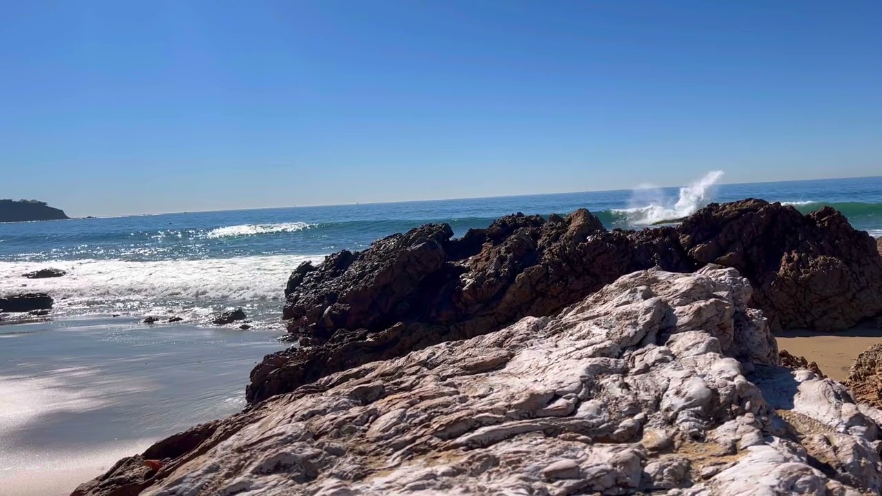 Ocean Waves Sounds  White Noise  20 Minutes Relaxation Video from Crystal Cove Beach