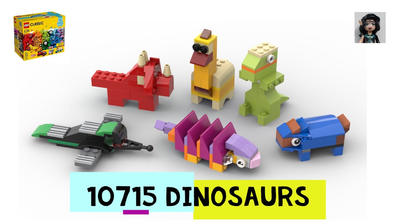 6 DINOSAURS 🦕  🦖 Lego classic 10715 ideas How to build easy