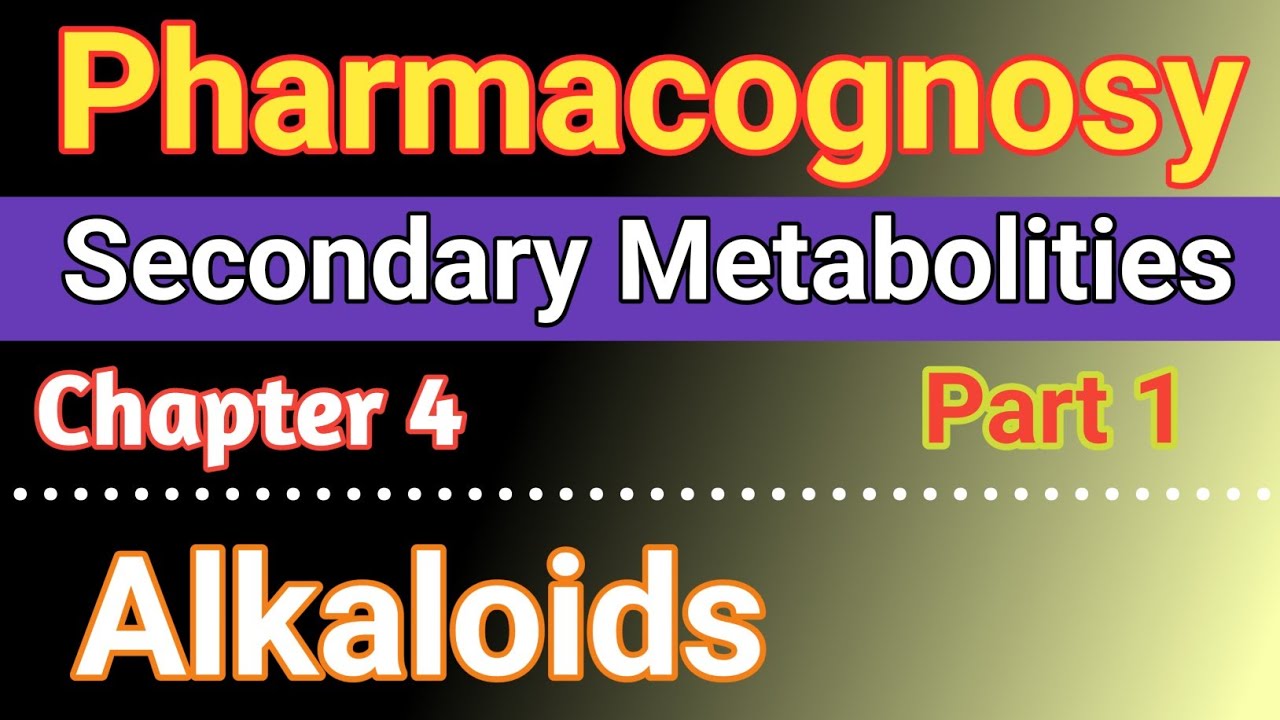 Pharmacognosy Chapter 4 in hindi || Secondary Metabolities || Alkaloids in hindi || Part 1